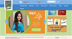 Desktop Screenshot of donatelifetexas.org